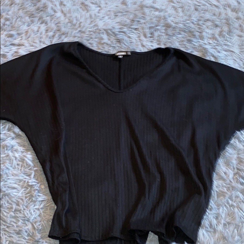 Oversized ripped tee with v cut